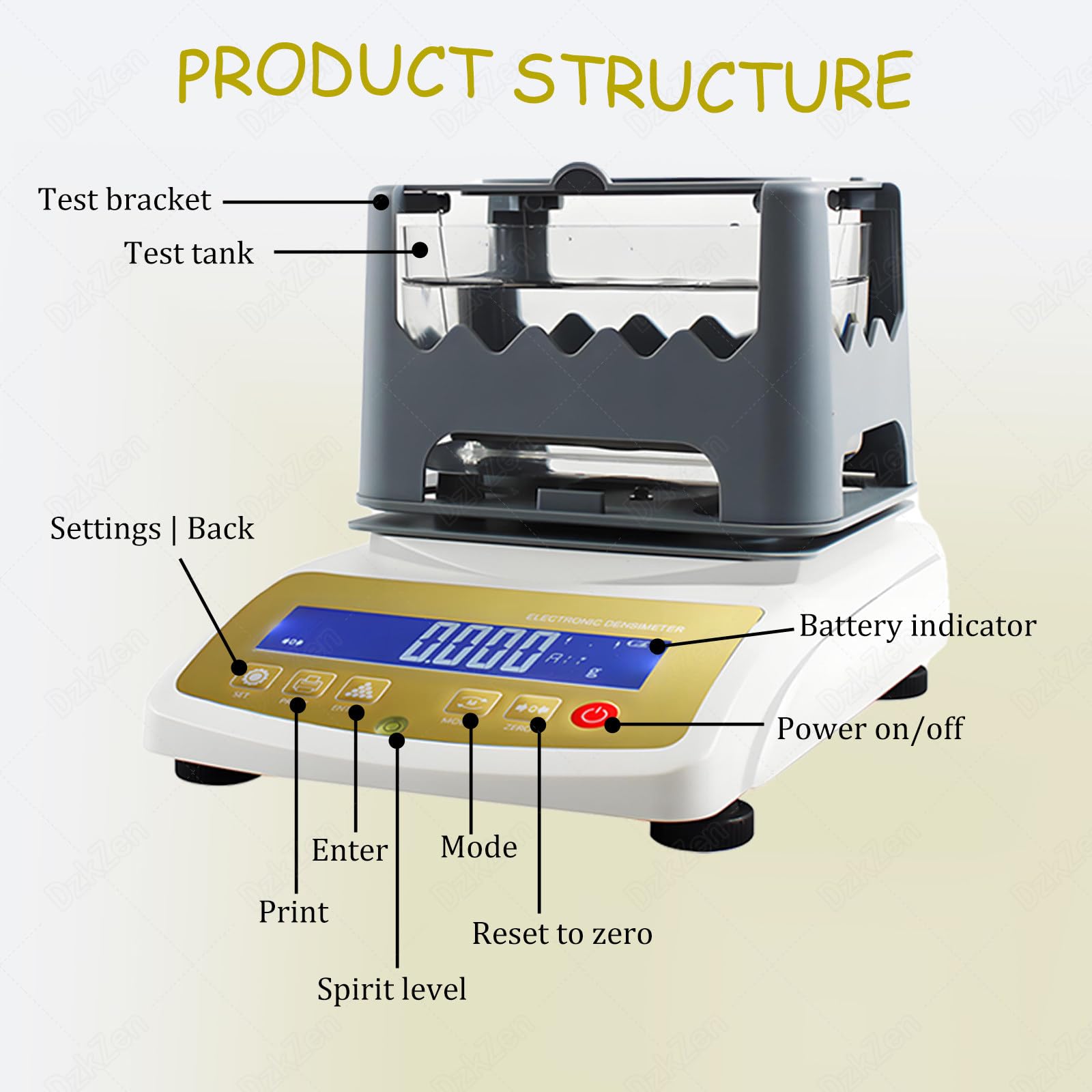 Gold Reinheit Tester Maschine für Schmuck, Präzision 0,01 g Gold Analyzer für Edelmetalle, Laborausrüstung für Goldforschung, Zuverlässiges Goldprüfgerät