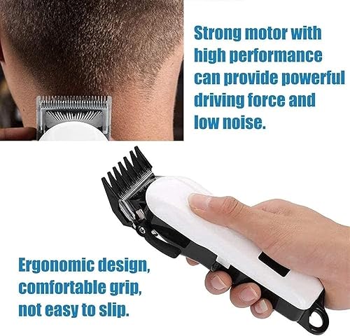 Miniatura 4 de Cortadora de pelo eléctrica inalámbrica de 2 velocidades profesional recargable para hombres y niños, kit de corte de peluquería de bajo ruido,