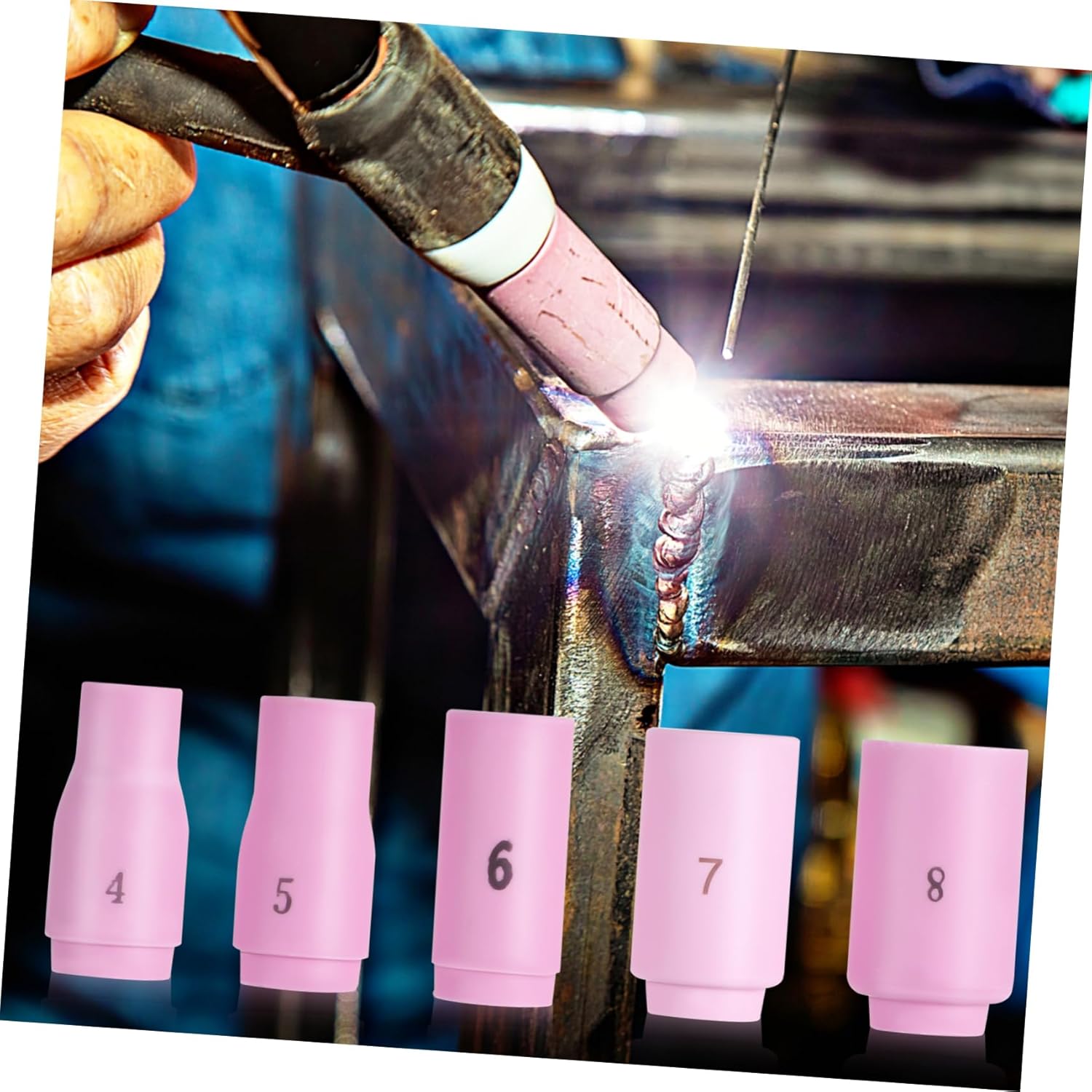 Gadpiparty 1set Welding Torch Kit Gas Lens Collets and Accessories Complete for Wp- for Beginners and Professionals Various Welding Tasks