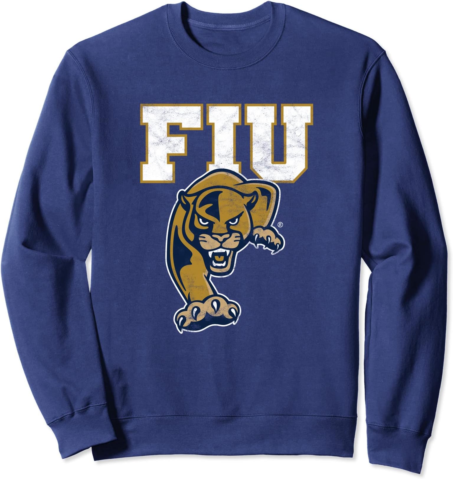 Campus LabFlorida International FIU Panthers Distressed Primary SweatshirtOEKO-TEX STANDARD 100