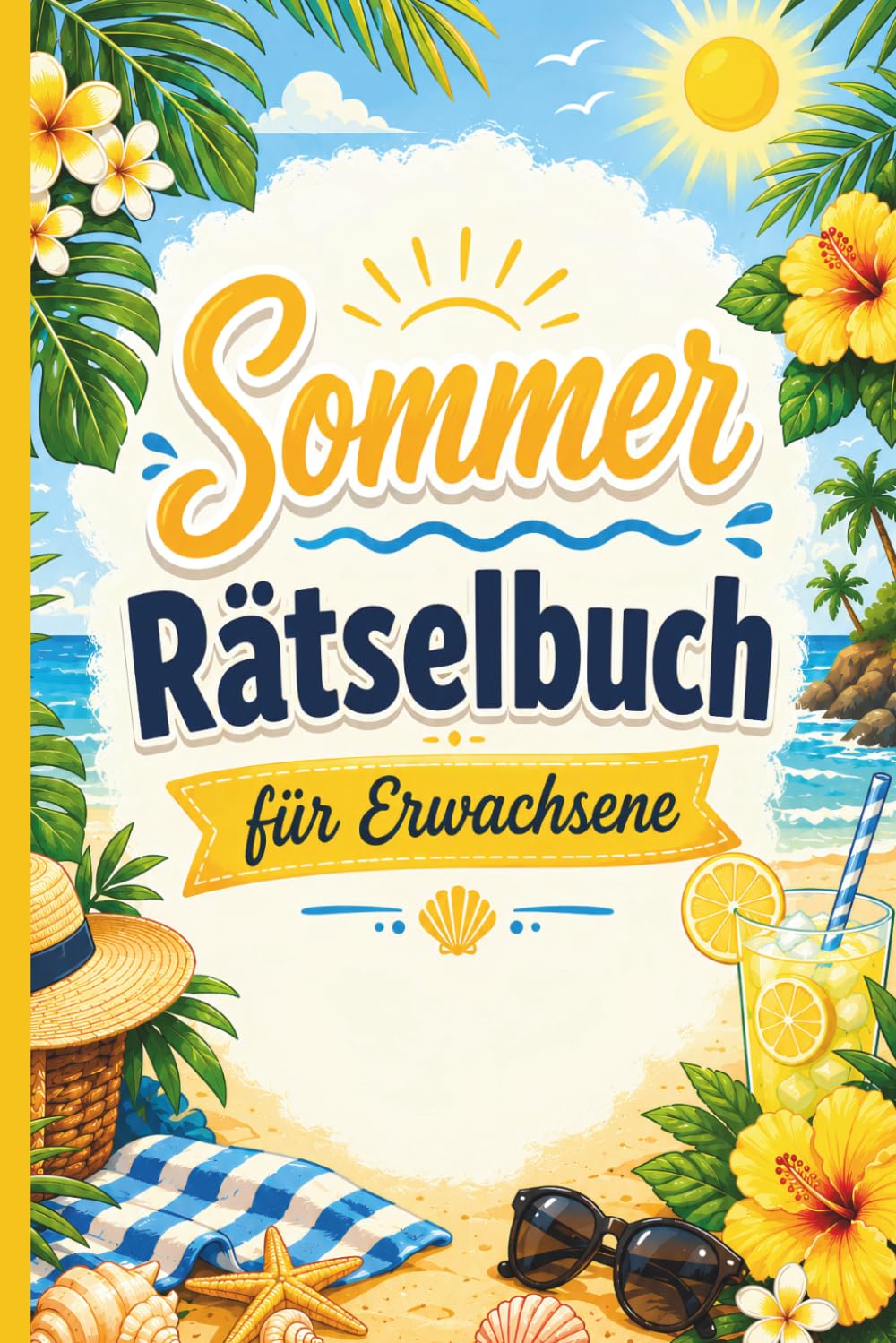 Sommer Rätselbuch für Erwachsene: 108 Rätsel aus 8 Beliebten Rätselarten für Sonnige Urlaubstage