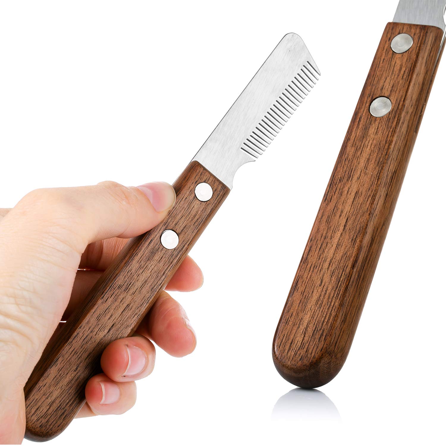 Mars Coat-King Trimmer voor ruwharige honden – scherpe tanden – ergonomisch houten handvat