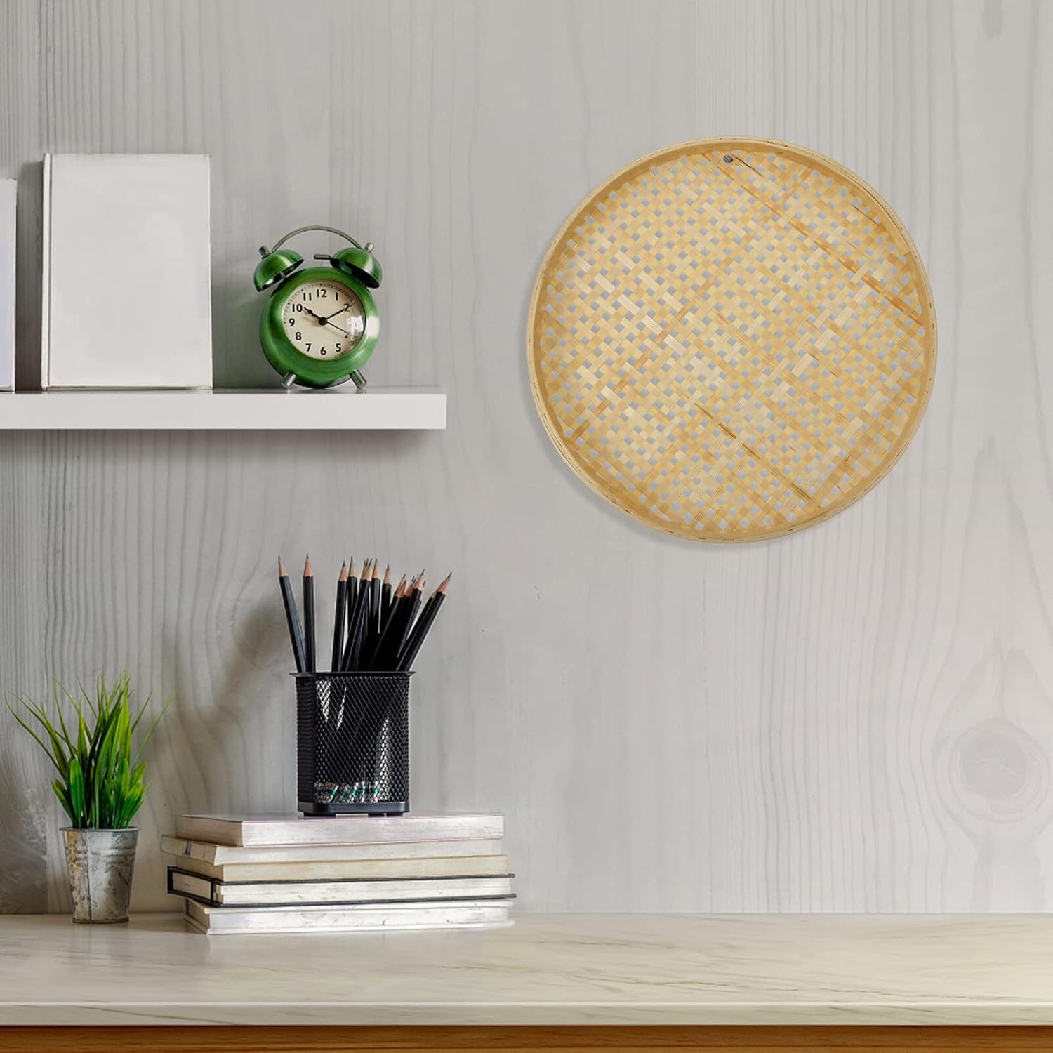 Bamboo Weaving Sieve Multi-functional Fruit Box Snack Tray Handmade Woven Basket for Food Storage Party Decoration Natural Bamboo Serving Sieve