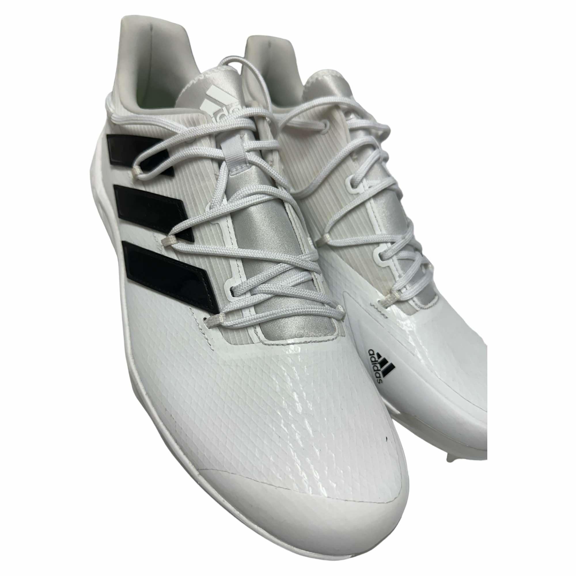 adidas Men's Adizero Afterburner8 Pro TPU Molded Baseball Cleats Shoes White/Black - Size Men's 13.5