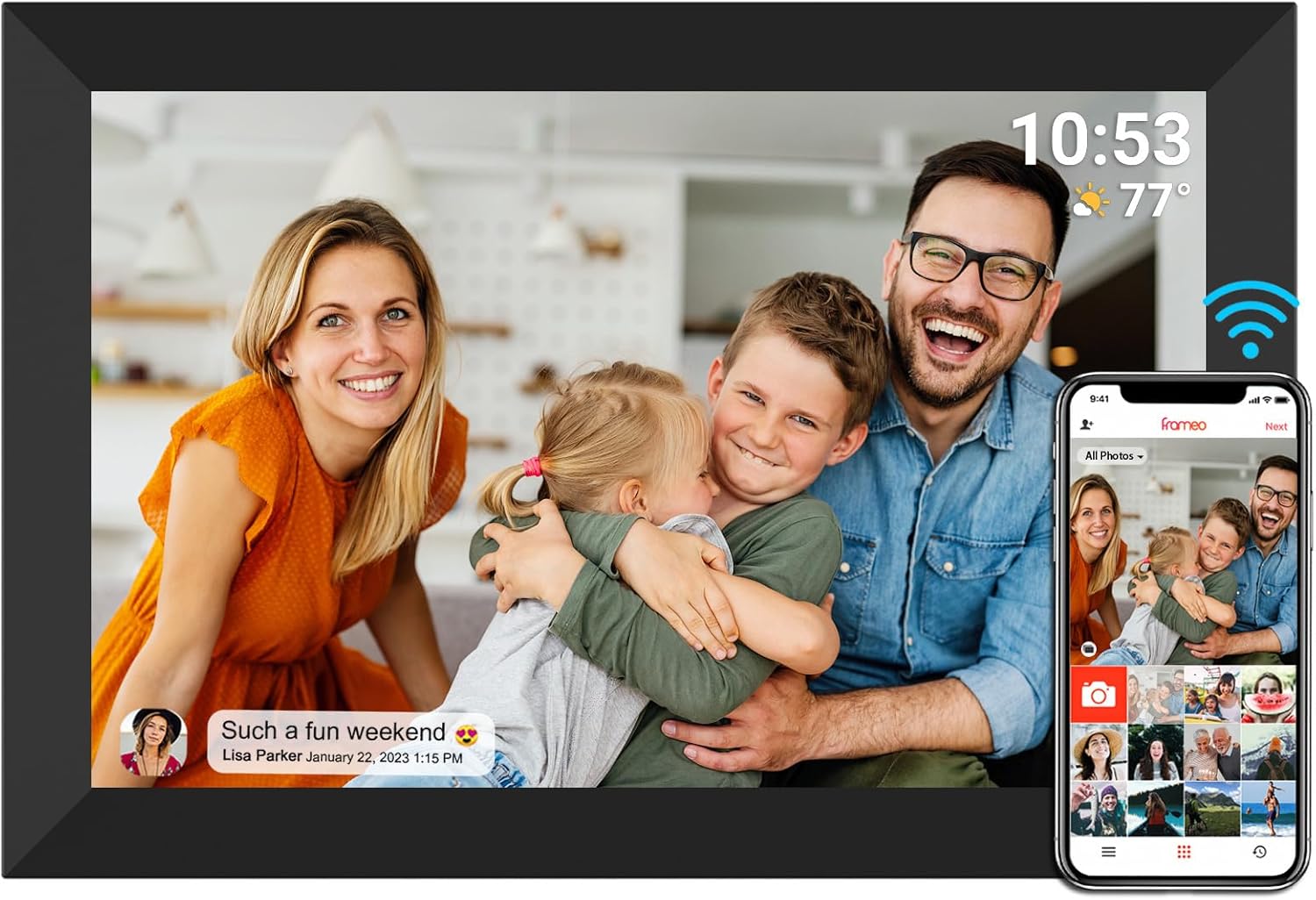 YENOCK FRAMEO Digital Photo Frame WiFi 10.1 Inch HD IPS