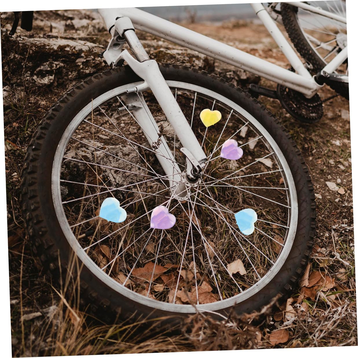 50pcs Bike Wheel Spoke Beads Decorative Clips for S Bikes Safe Rounded Edges Easy Installation Enhances Visibility for Accessories