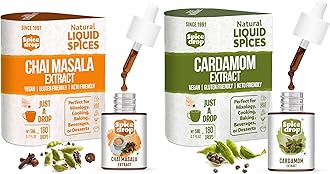 Spice Drop Chai Masala Elaichi Tea Combo | Natural Extract of Cardamom (Elaichi), Tea Masala (Chai Masala) | For Food, Beverages, and Dessert | Flavours 360 Cups Of Tea | 5 ML x 2 Packs