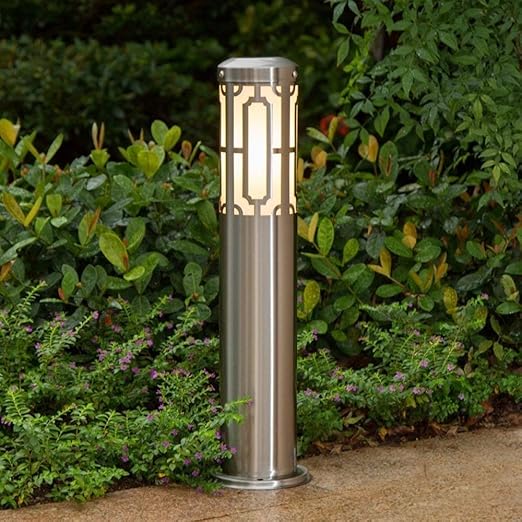 TQXDD Vintage E27 Waterproof Outdoor Lawn Light Modern Simple Stainless Steel Floor Lamp Bright Energy Saving Garden Patio Decoration Pillar Light Hotel Villa Aisle Street Light Pathway