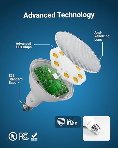 Miniatura 5 de Sunco - Paquete de 16 bombillas LED PAR38 para exteriores, impermeables, brillantes, regulables, 13 W  100 W, 3000 K blanco cálido, 1050 lm, base