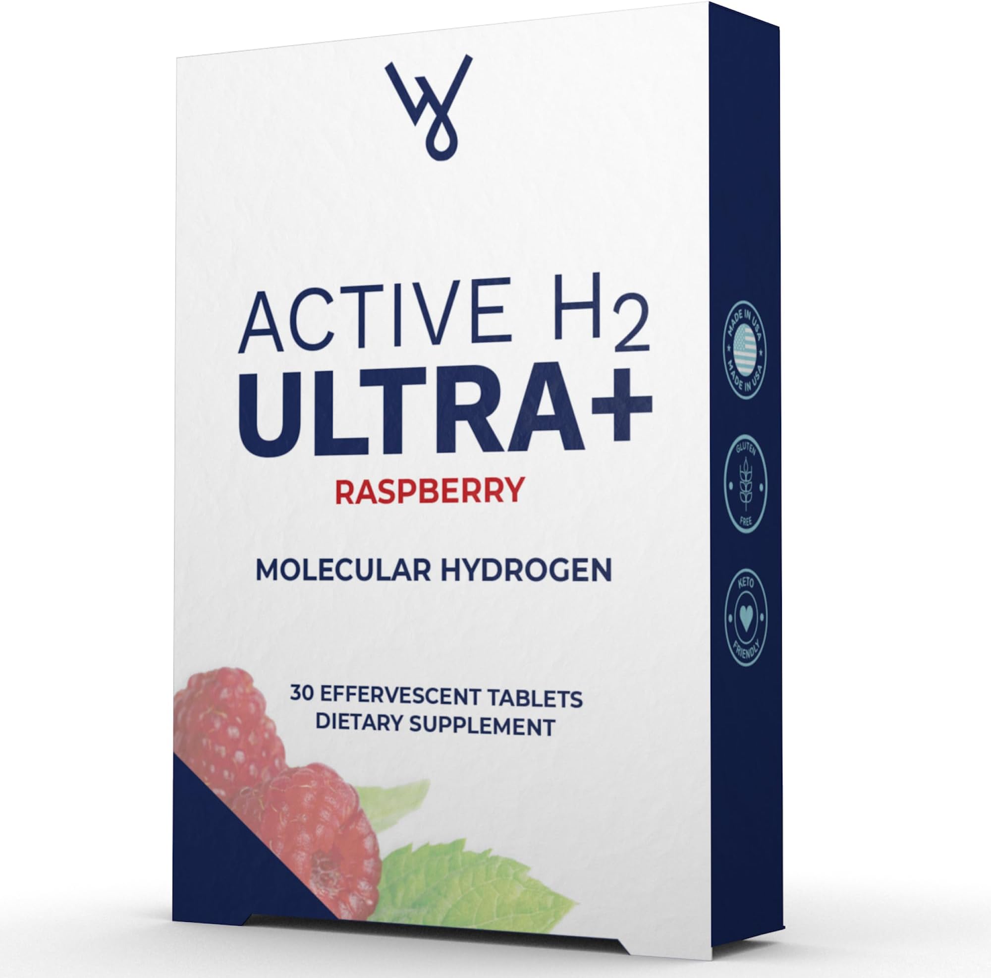 Active H2 Ultra+ Hydrogen Water Tablet, Natural Raspberry. Optimize Health, Support Immunity, and Balance Antioxidants with Benefits of Molecular Hydrogen 30 Servings