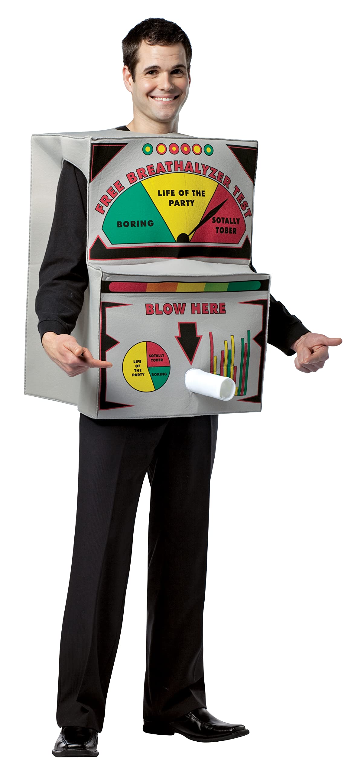 Rasta Imposta Breathalyzer Test Costume Funny Party, Adults One Size