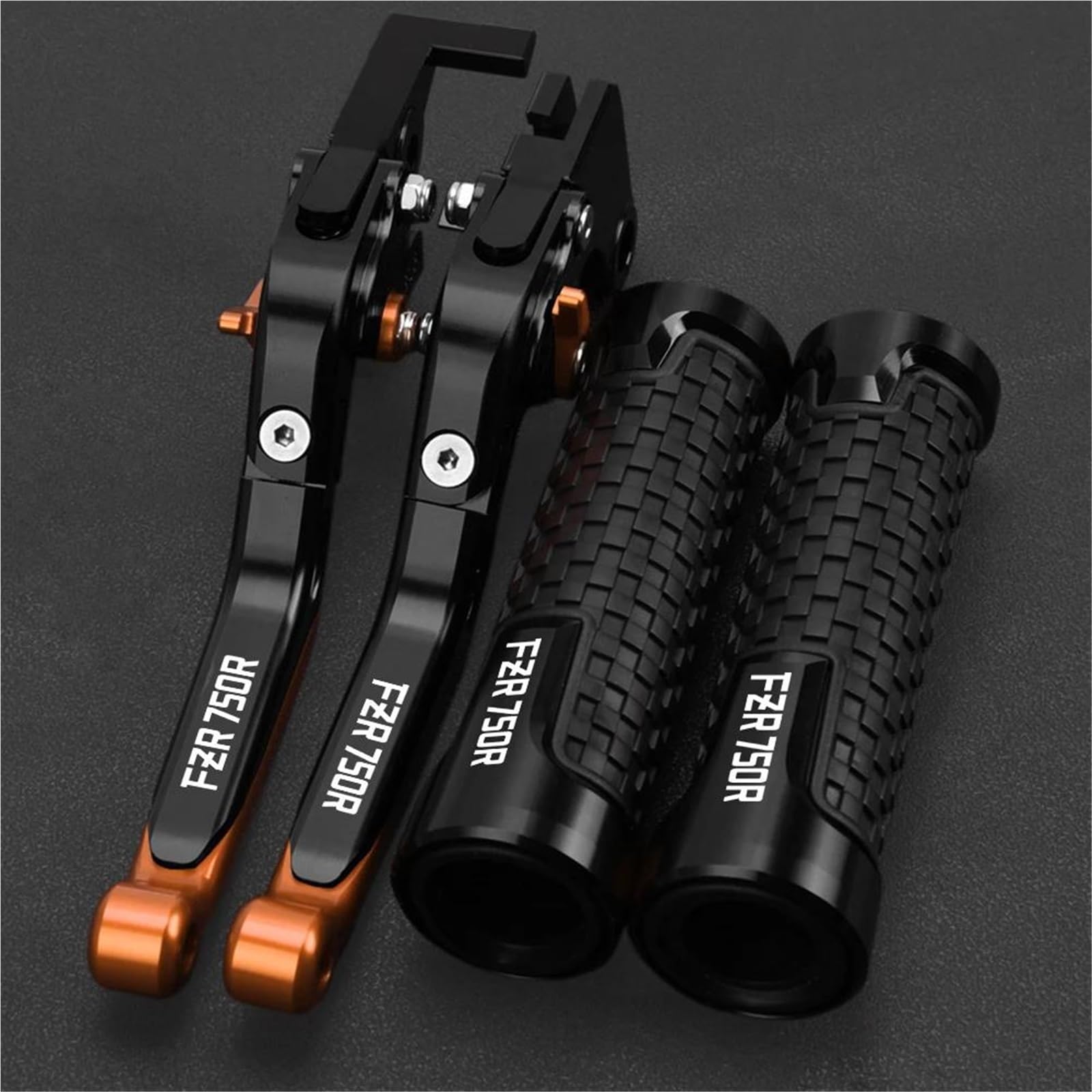 Tgvselpj Orange 1 Motorcycle Part Motorcycle Parts Adjustable Pivot Brake Clutch Levers Control Handles For Y-Amaha For Genesis Fzr750r 1987-1998(Orange 1)