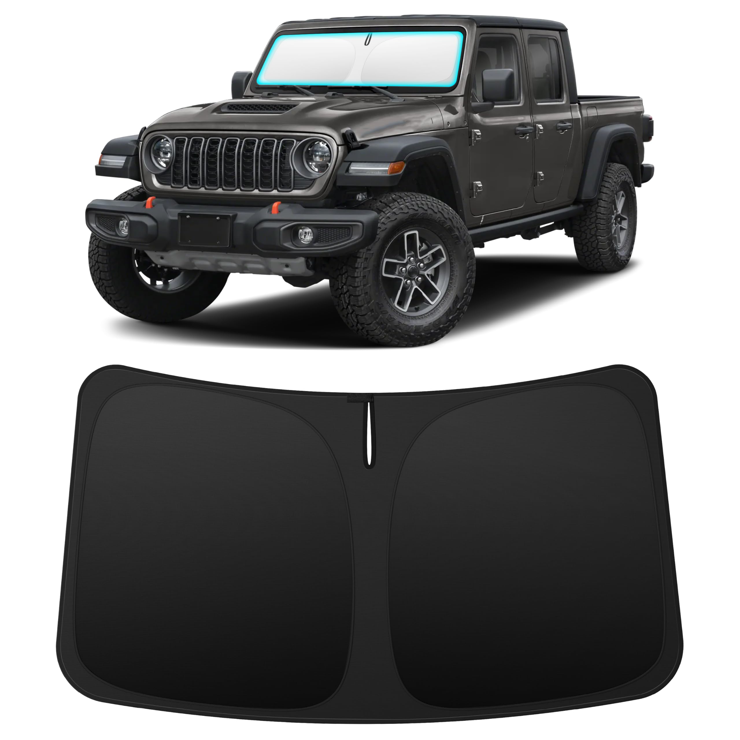 INSAUTO Custom Fit Windshield Sun Shade for Jeep Gladiator 2020-2026