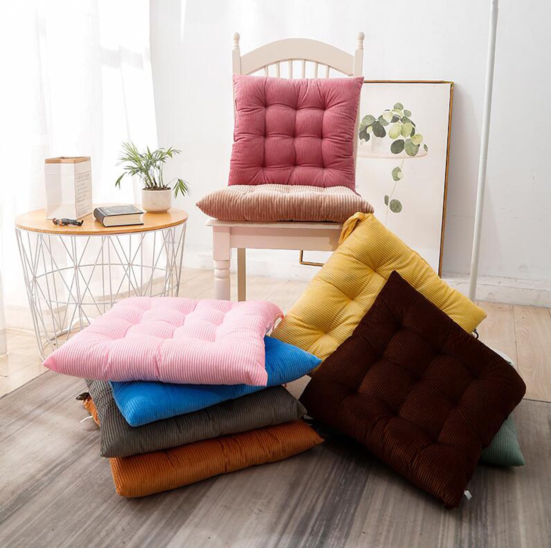 Amazon.co.jp: Happiness Decorダイニングチェア用チェアクッション 4