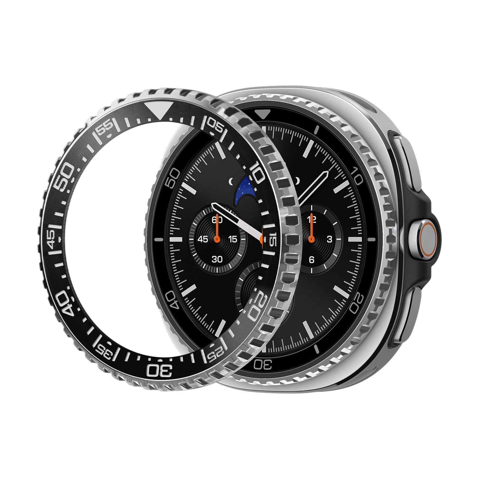 Spigen Galaxy Watch 8 Classic (46mm) Kasa Koruyucu Bezel Tune Diver Saat Aksesuar Paslanmaz Çelik Yapı Üstün Koruma Black - ACS10014