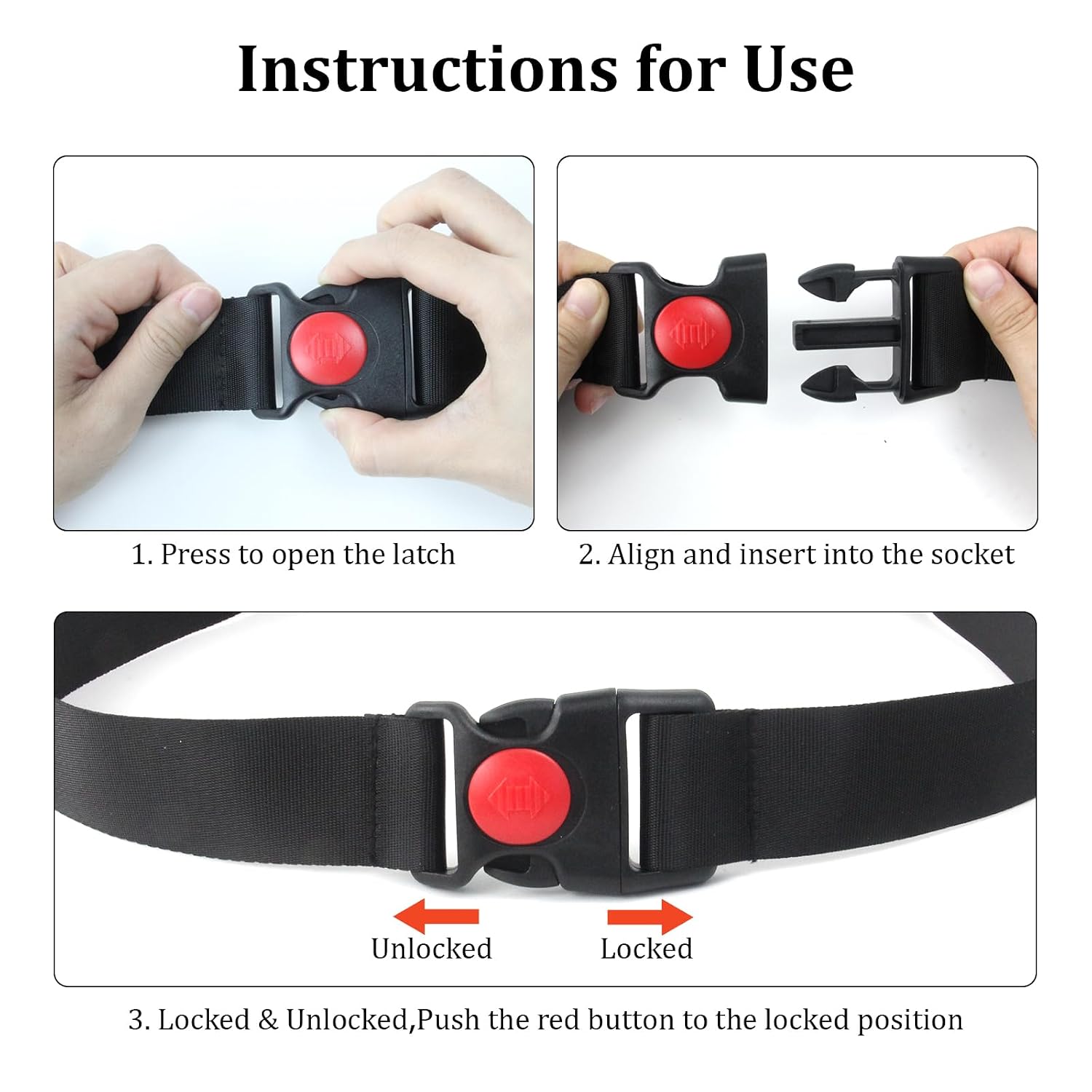 2 Pack Replacement High Chair Safety Straps, 2-Point Baby Security Harness for Stroller, Pushchair Child HighChair, Durable Infant Belt for Enhanced Kid Protection