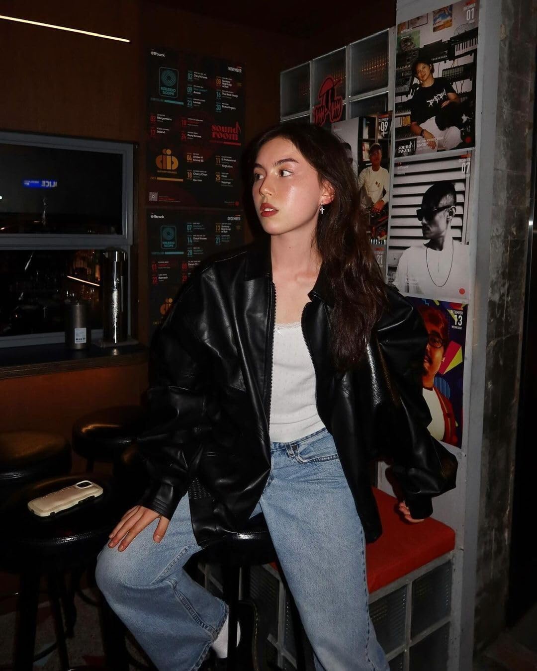 Aelfric Eden Womens Faux Leather Jacket Y2k Motorcycle Bomber Jackets Oversized Moto Jacket Streetwear - Image 7