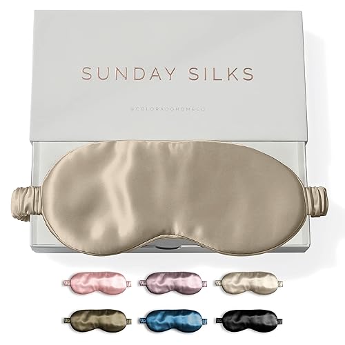 SUNDAYSILKS™ Exclusive Mulberry Silk Sleep Mask | Soft Eye Covers,