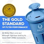 Brita 10 Pitcher filtre Elite avec indicateur de lumière intelligent, réduit 30+ Contaminants, y compris le plomb et les microplastiques, le filtre dure 6 mois, Tahoe, Noir