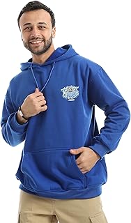 CAESAR - سيزر Mens Men's oversized hoodie with a hood and prints on the chest and back Men's oversized hoodie with a hood and prints on the chest and back