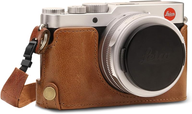 Mega Gear Leica D-Lux 7, D-Lux 8 Ever Ready Genuine Leather Camera Half Case And Strap