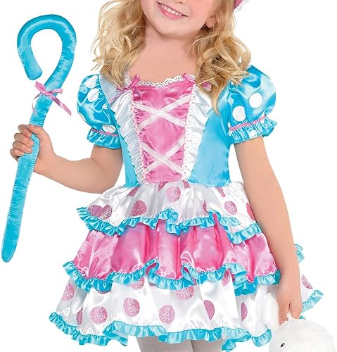 Miniatura 2 de amscan Disfraz de Little Bo Peep para niñas pequeño 4-6 3 piezas multicolor