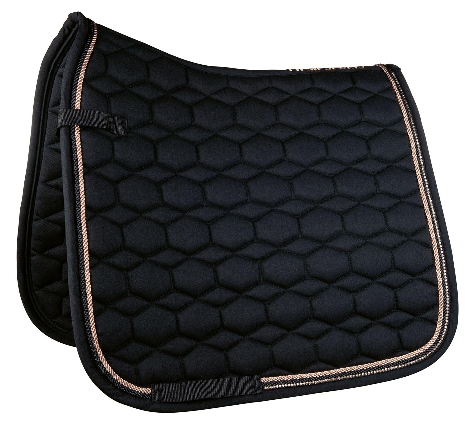 HKM Rosegold Glamour Style Schabracke, Weiß, Pony Dressur