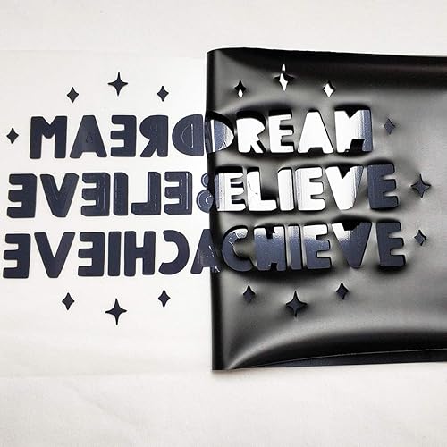 Miniatura 4 de Guangyintong Rollos de vinilo de transferencia de calor, vinilo negro brillante para planchar de 12 pulgadas x 20 pies para camisetas, fácil de