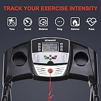 Vista 3 de ECHANFIT Treadmill with Manual Incline and Bluetooth Speaker, 17.5" Wide Max 8.5 MPH Speed and 15 Preset Programs, 2.5 HP Folding Running Machine