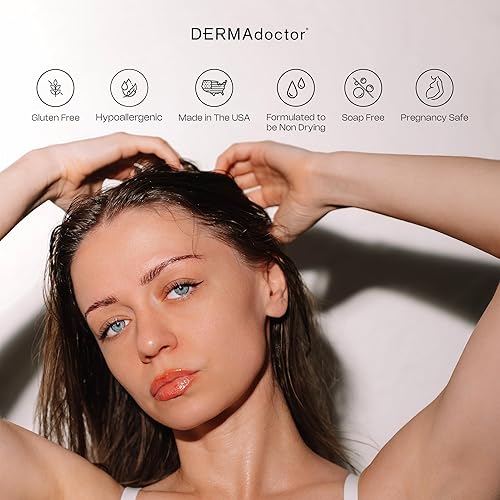 Miniatura 9 de DERMAdoctor Lavado facial exfoliante de ácido glicólico, antienvejecimiento, antioxidante, tóner facial exfoliante facial para abordar líneas finas,