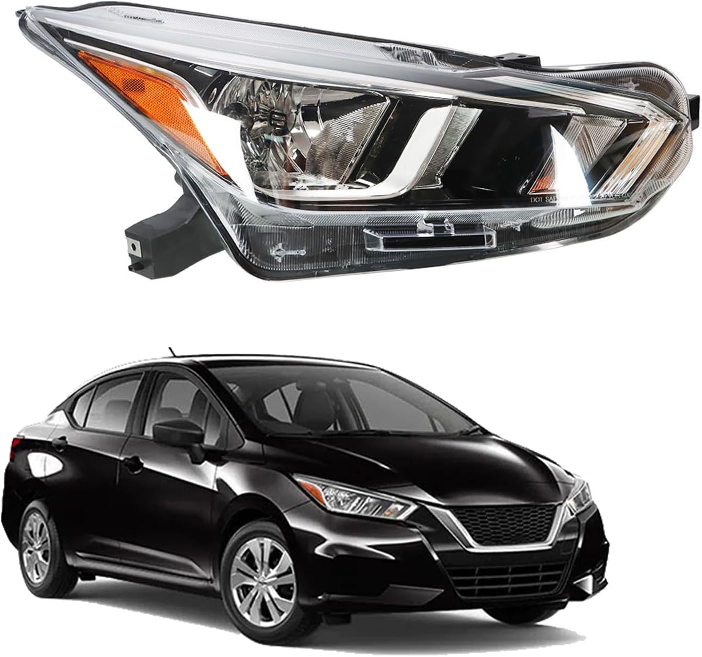 labwork Headlight Assembly Replacement for Nissan Versa 2020 2021 Headlamp Passenger Side NI2502273 NI2503273
