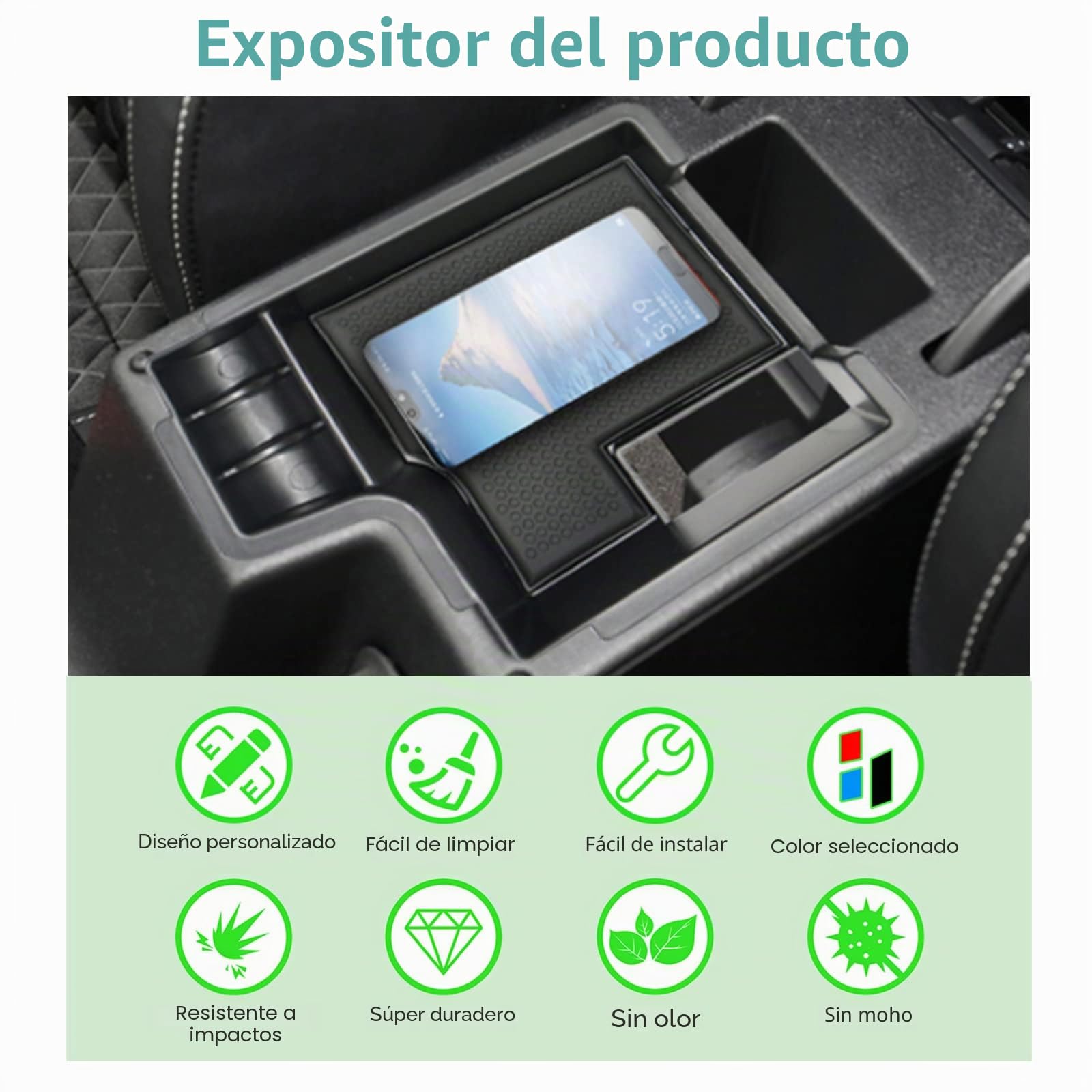 GAFAT Octavia 3 MK3 5E RS 2013 – 2019 – Reposabrazos con caja de almacenamiento para reposabrazos central