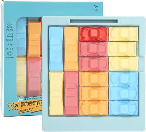 Miniatura 1 de Juego de rompecabezas de tráfico ABS Slider, rompecabezas de lógica de tráfico, juegos educativos de coches para niños mayores de 3 años, juego de
