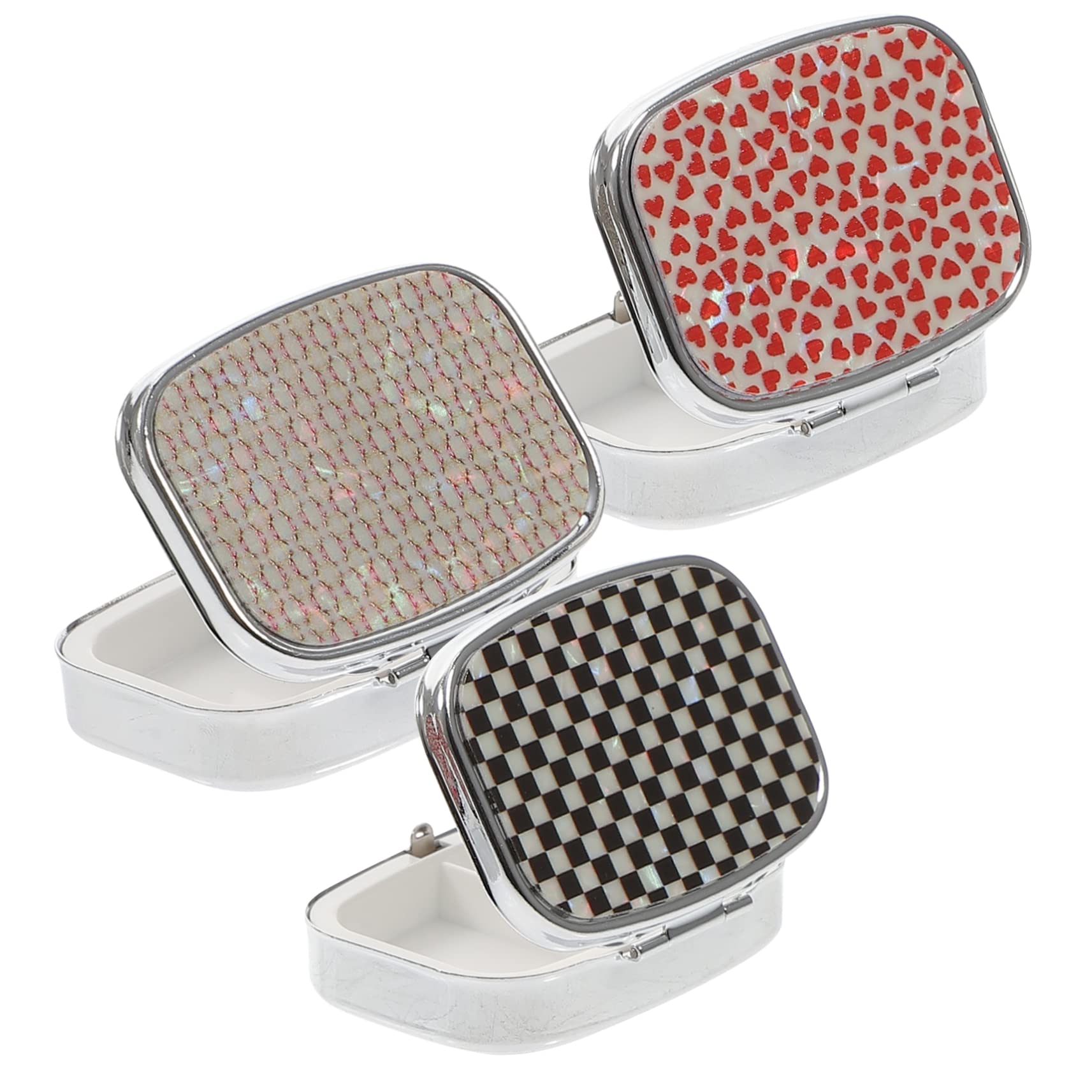Healeved 9stücke Tragbarer Organizer Für Tabletten Fächer Medikamentendose Für Reisen Kompakte Pillenbox Mit Verschiedenen Designs Streifen Für Unterwegs