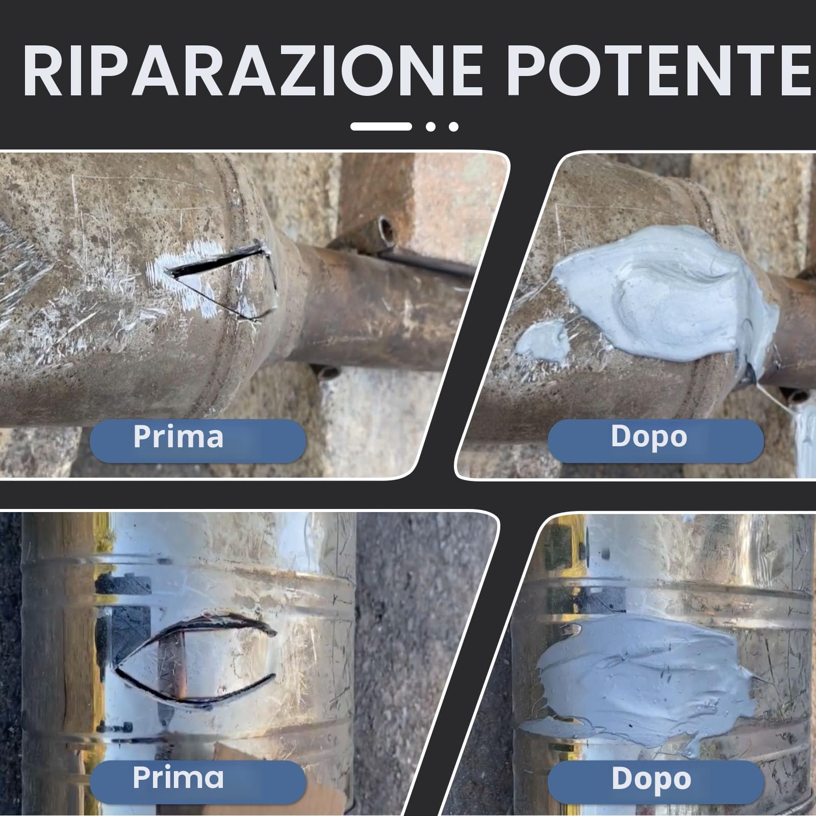 Colla per Metallo, 160 g, 2 Componenti, in Resina Epossidica, Extra Forte, per l'Incollaggio di Metallo, Acciaio Inossidabile, Legno, Ceramica, per la Riparazione, Ghisa