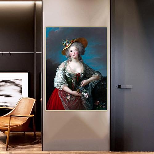 Miniatura 6 de Élisabeth Vigée Le Brun "Madame Elisabeth 1782" impresión en lienzo, Cuadrode arte de pared para la decoración del hogar de la sala de estar