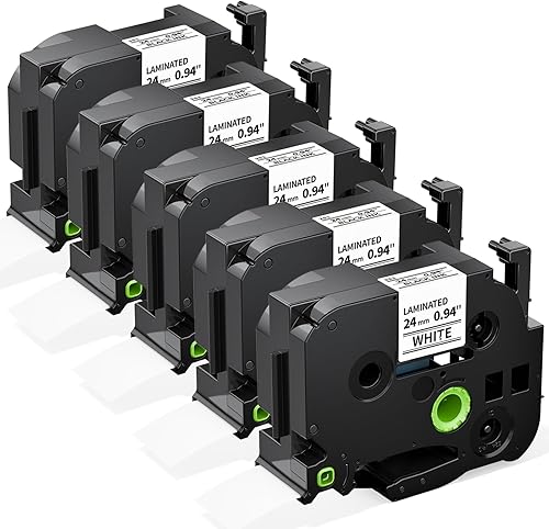Labelife Cinta para etiquetar TZe-251 compatible con Brother P Touch cinta de etiquetas de 0.945 in, 1 pulgada, cinta TZe TZ de 0.945 in, 0.94