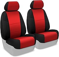 Vista 11 de Coverking Custom Fit Funda para asiento Select Chrysler 200 modelos – spacermesh, Negro/Gris Topo (Black/Taupe Insert)