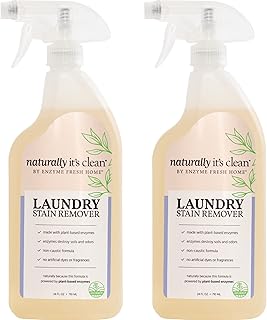 Sponsored Ad - naturally It's clean Enzymatic Laundry Stain Remover Spray and Odor Eliminator | Fabric Safe Stain Sprayer ...