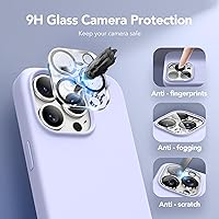 Vista 1308 de GONEZ Funda de silicona para iPhone 15 Pro Max, compatible con Magsafe, protector de cámara + protector de pantalla, forro de microfibra suave Negro