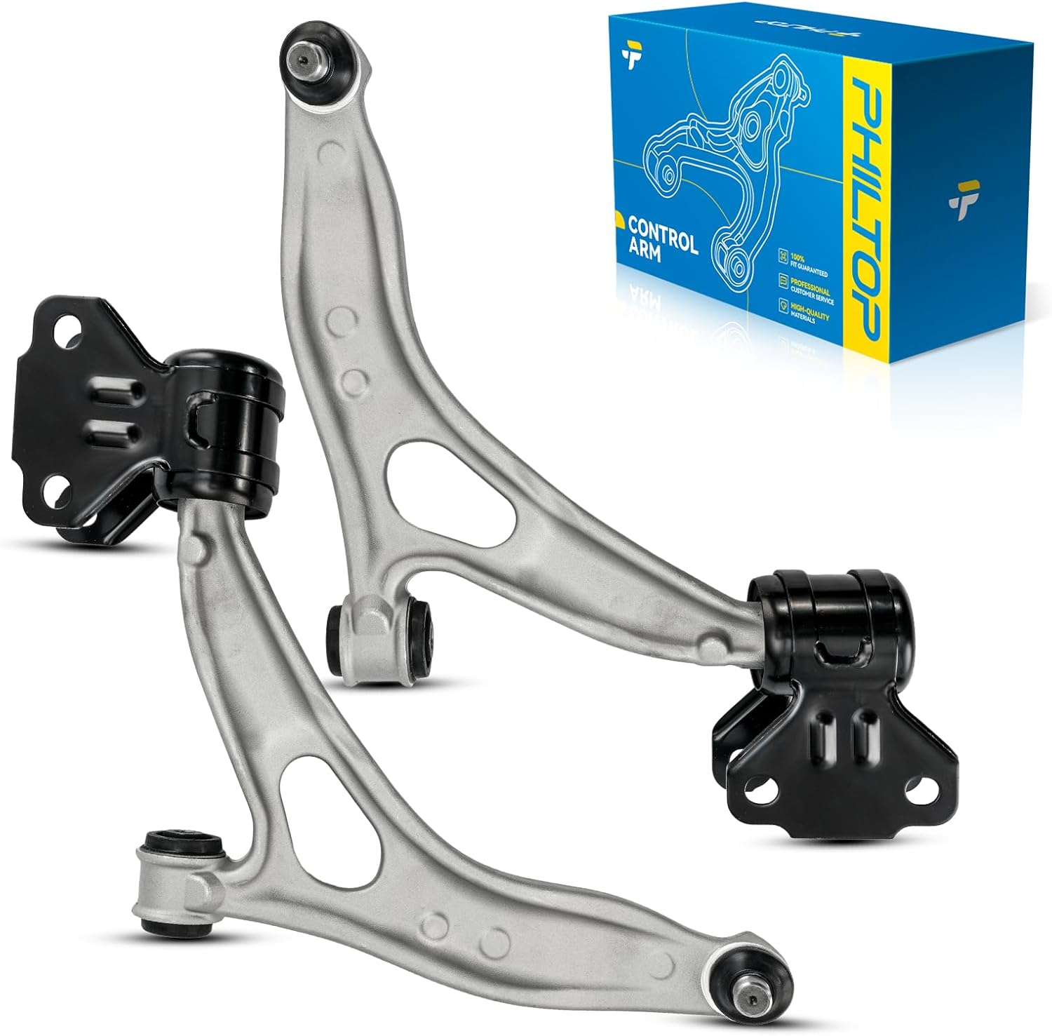 PHILTOP Front Suspension Kit Lower Control Arm w/Ball Joint Compatible with Ford Focus 2012-2018 (Excludes 15" Wheels& ST) for C-Max 2013-2018 K622788 K622753 2pcs