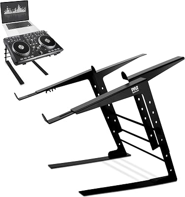 Pyle Portable Dual Laptop Stand - Standing Table with Adjust - best platforms used gaming gear refurbished