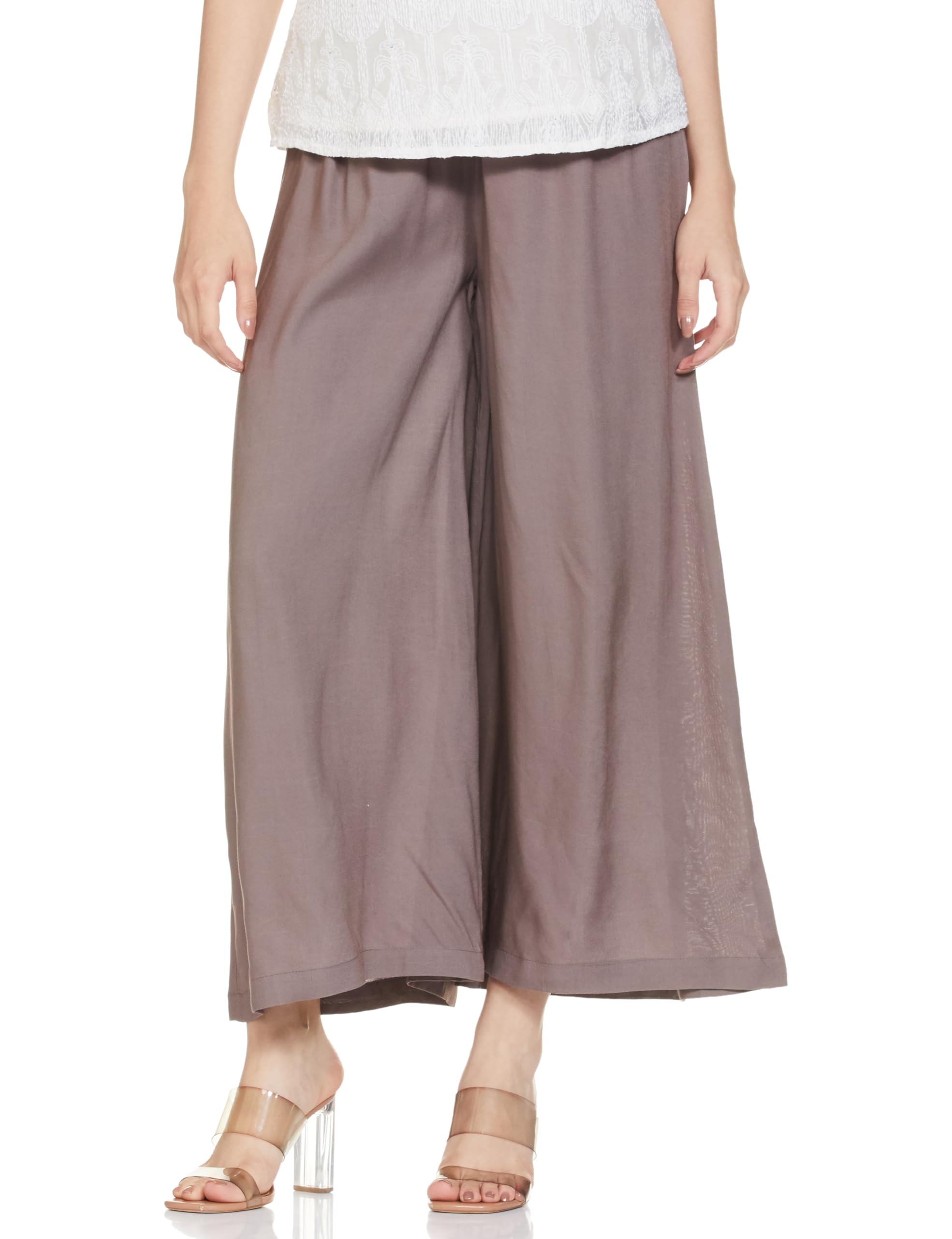 Amazon Brand - Myx Women's Loose Mid Rise Palazzo