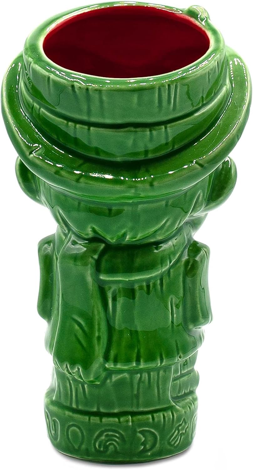 Geeki Tikis General Mills Ceramic Mug, Lucky Charms Lucky The Leprechaun | Official Cereal Mascot Collectible Tiki Cups | Cocktail Glasses, Tropical Drinkware For Home Barware Set | Holds 16 Ounces