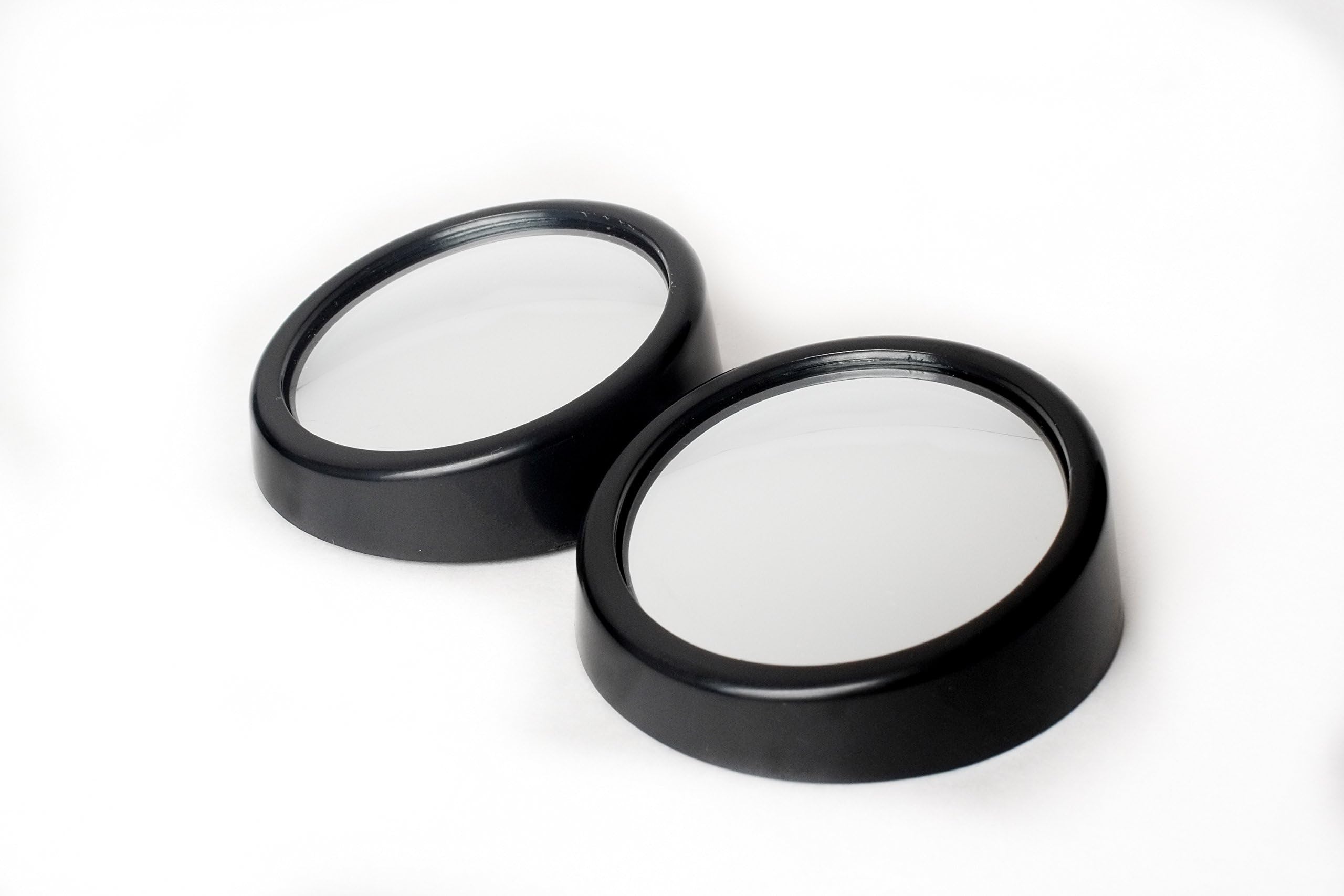 GreyJoy Round 2" Blind Spot Mirror 360 Degree Adjustable Angle Reflective Glass - Twin Pack (2 Mirrors per Package) - No More Blind Spots or Your!