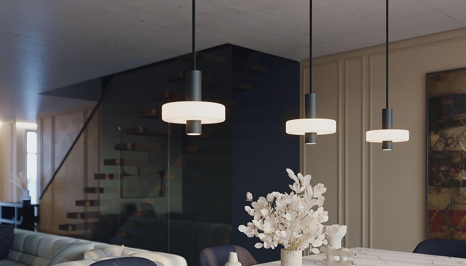 AFX Sydney 10'' LED Pendant Light - Black