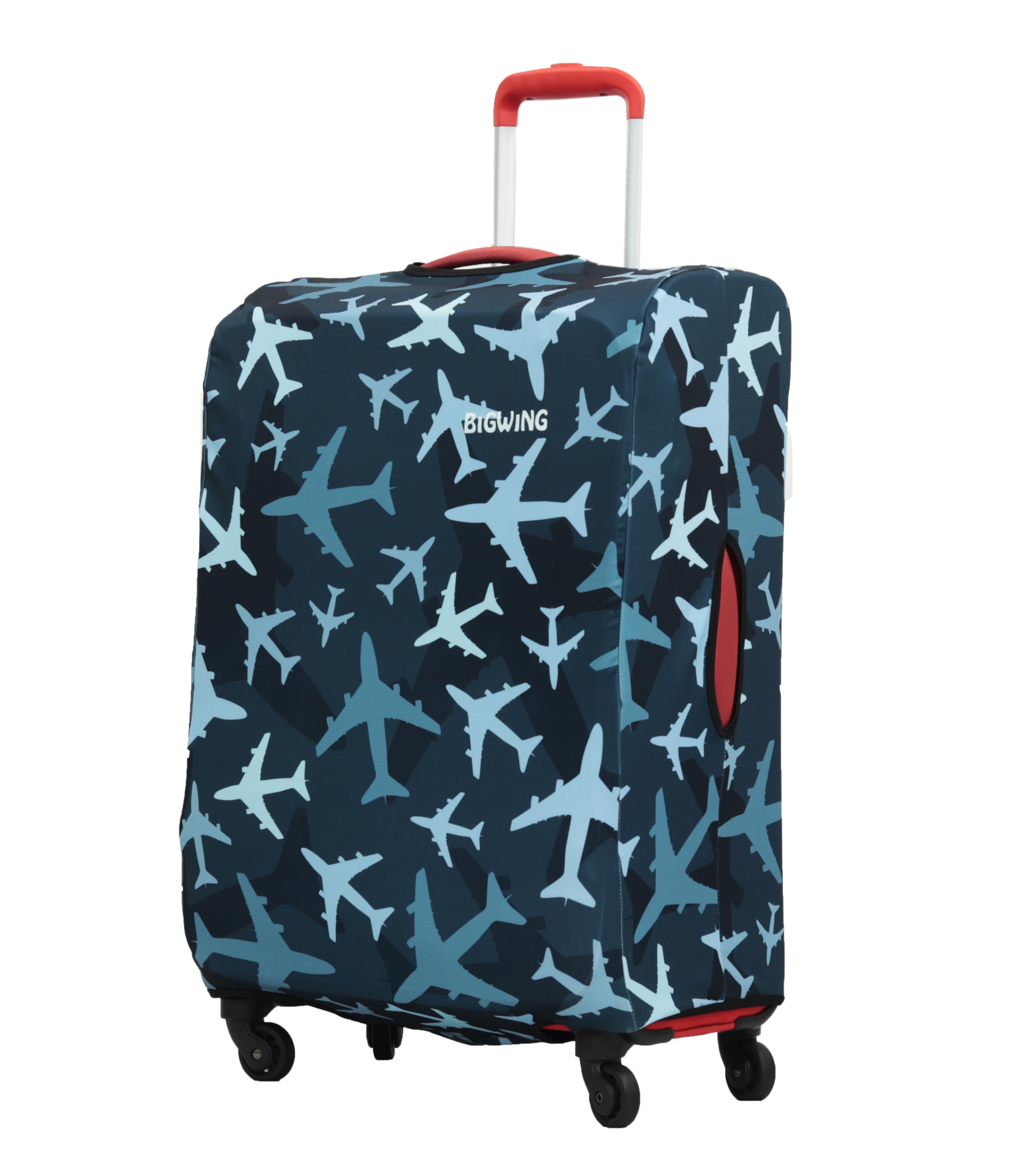 Protective Cover in Polyester Fabric with Plane Print for | 20' Inch 55 cm Small Size | Soft Luggage Trolley Bag Cover (Fits Only On Fabric Trolley Bag)-image-6