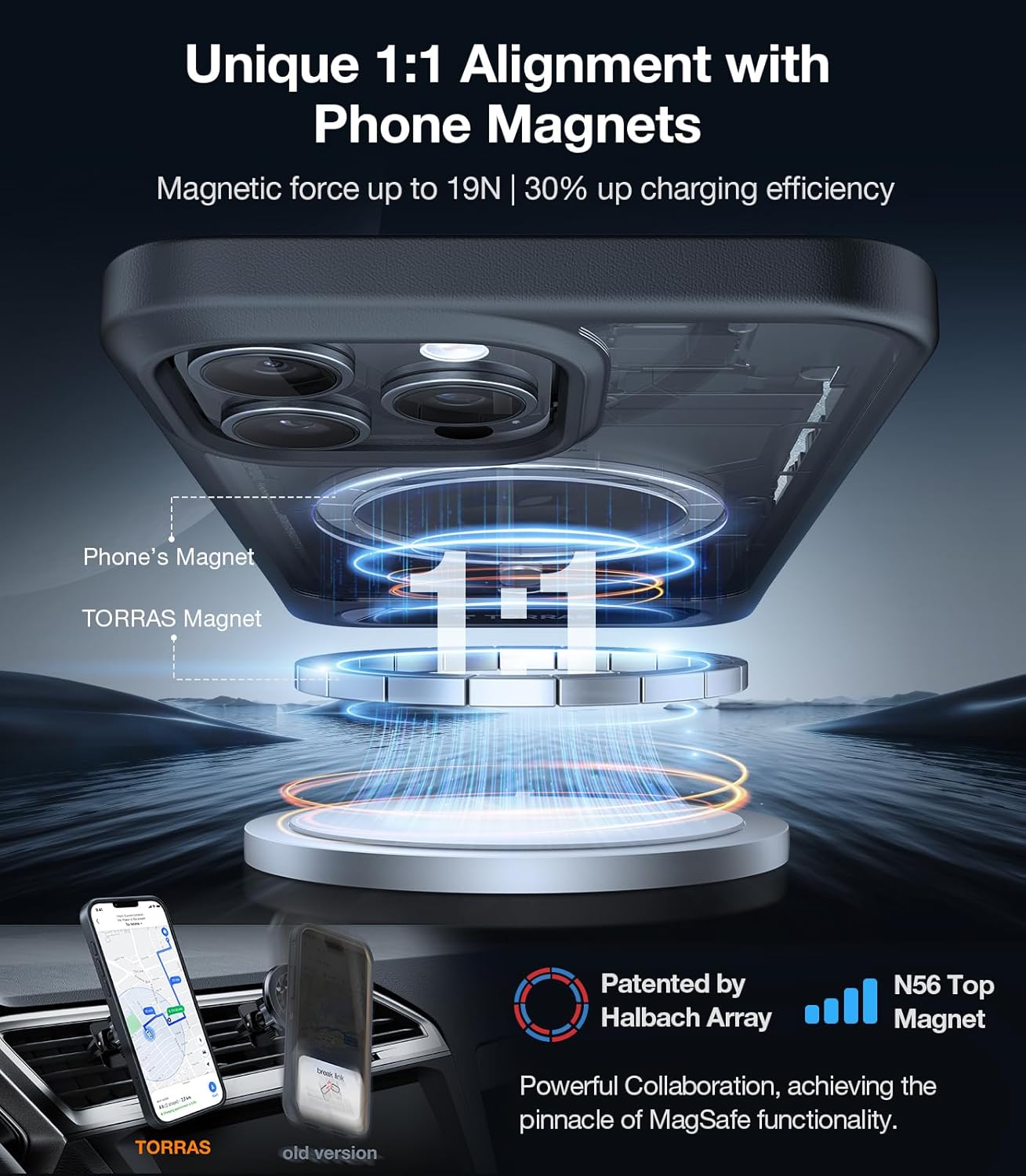 TORRAS Magnetic Flush Stand for iPhone 15 Pro, Military Grade Drop Tested, Slim Light Frosted Case with MagSafe (6.1"), Black - Image 3