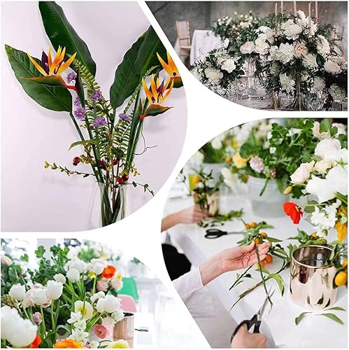 Miniatura 7 de GLSATEMAN Bird of Paradise Flores artificiales Strelitzia de goma de 32 pulgadas de tallo largo, 3 unidades, adecuadas para decoración del hogar,