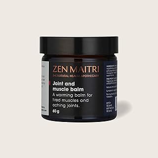 Active Muscle Rub Joint & Muscle Recovery Balm Knee Support for Runners Natural Vegan Friendly Ingredients | Zen Maitri Joint & Muscle Balm (60g)